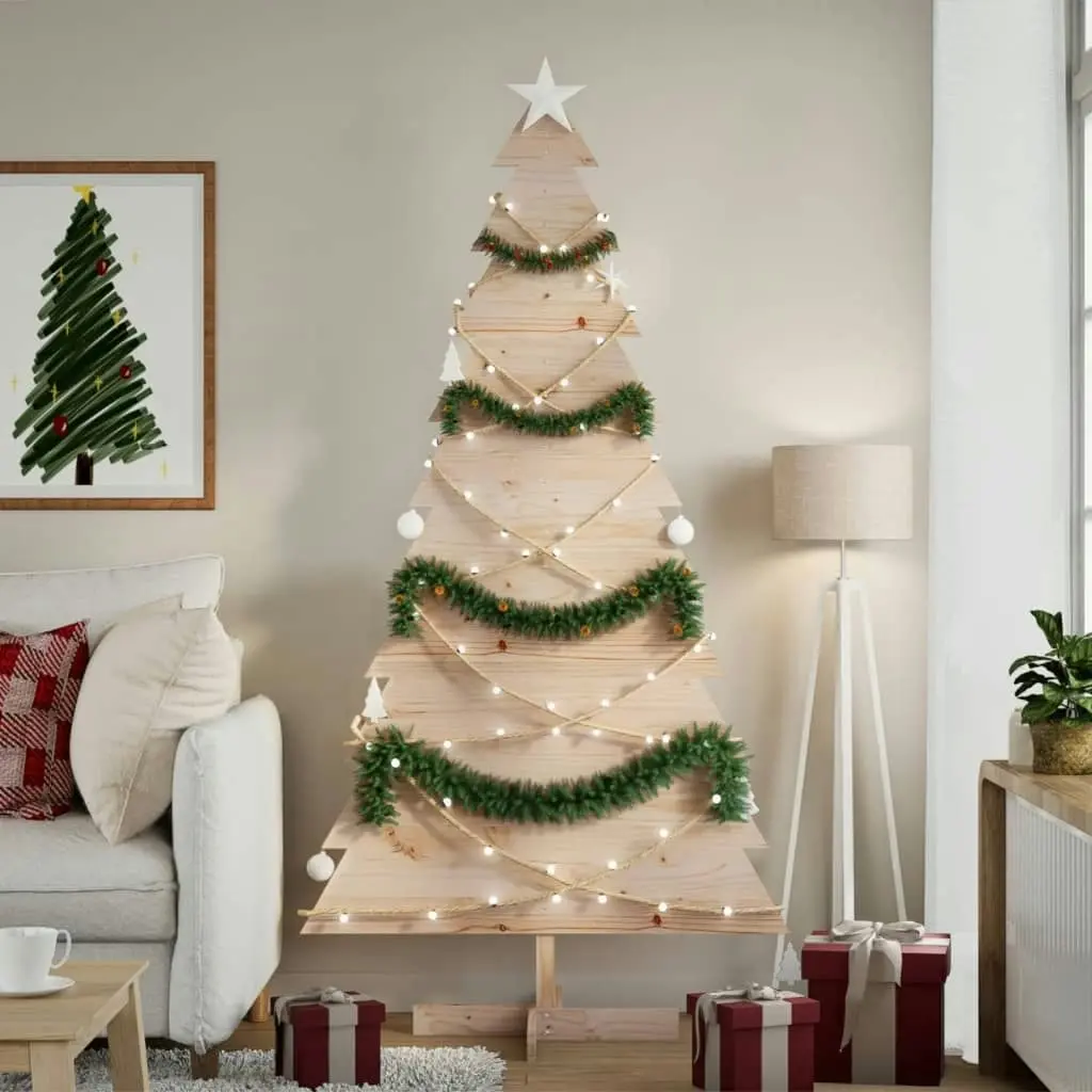 Wooden Christmas Tree for Decoration 180 cm Solid Wood Pine 858195