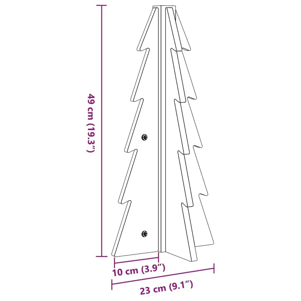 Wooden Christmas Tree for Decoration 49 cm Solid Wood Pine 858174