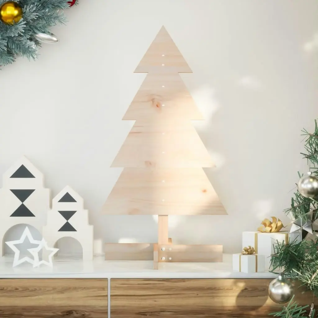 Wooden Christmas Tree for Decoration 80 cm Solid Wood Pine 858183