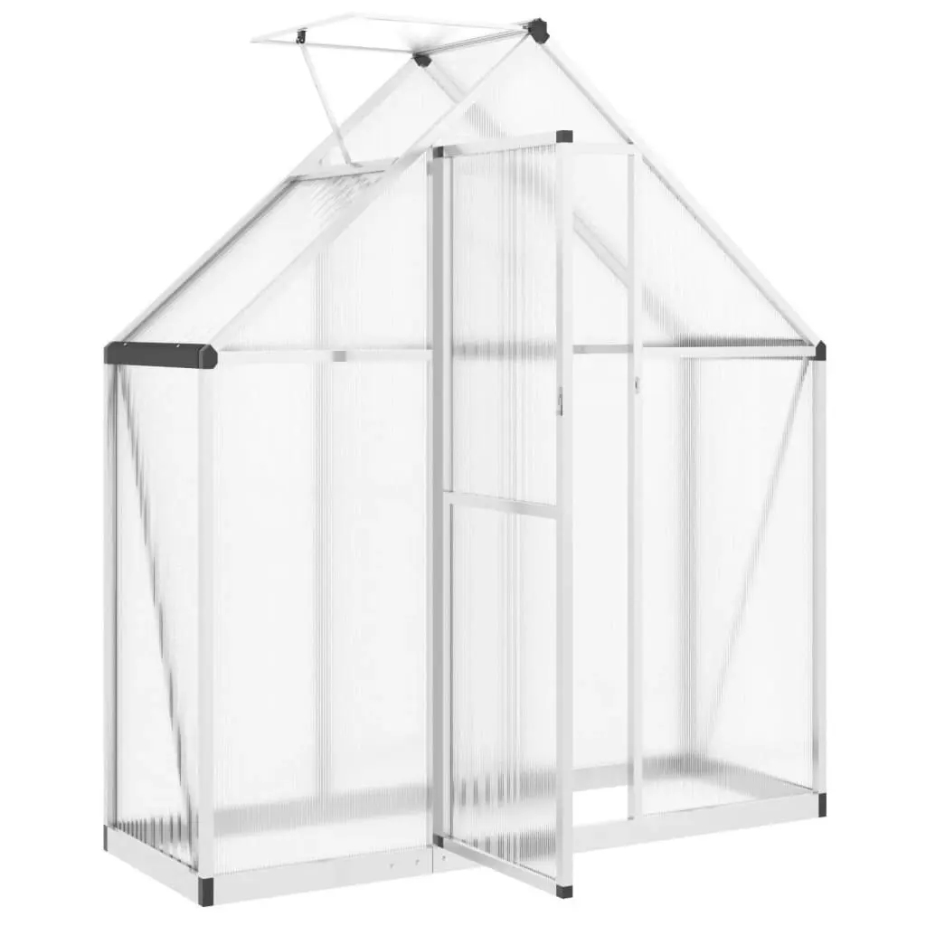 Greenhouse with Base Frame Silver 169x58x195 cm Aluminium 4005816