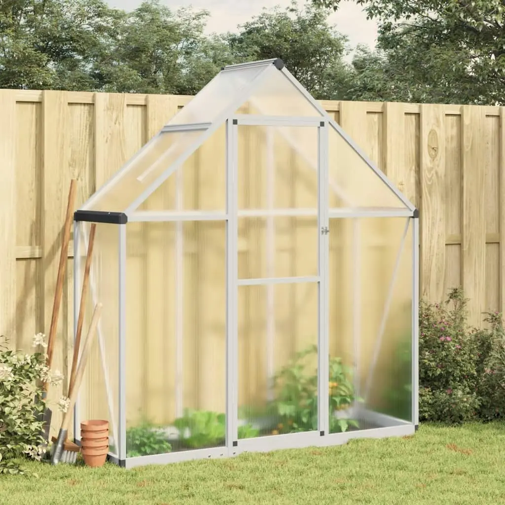 Greenhouse with Base Frame Silver 169x58x195 cm Aluminium 4005816