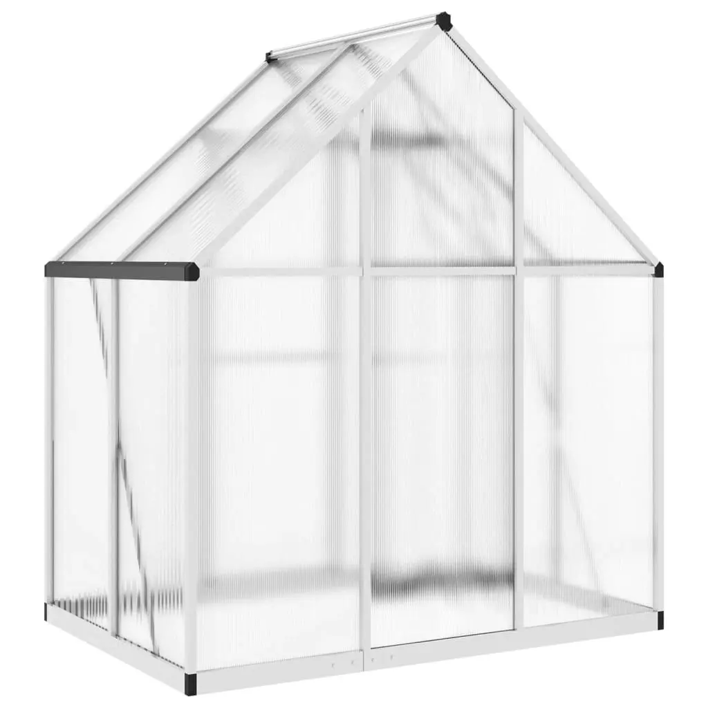 Greenhouse with Base Frame Silver 169x114x195 cm Aluminium 4005822