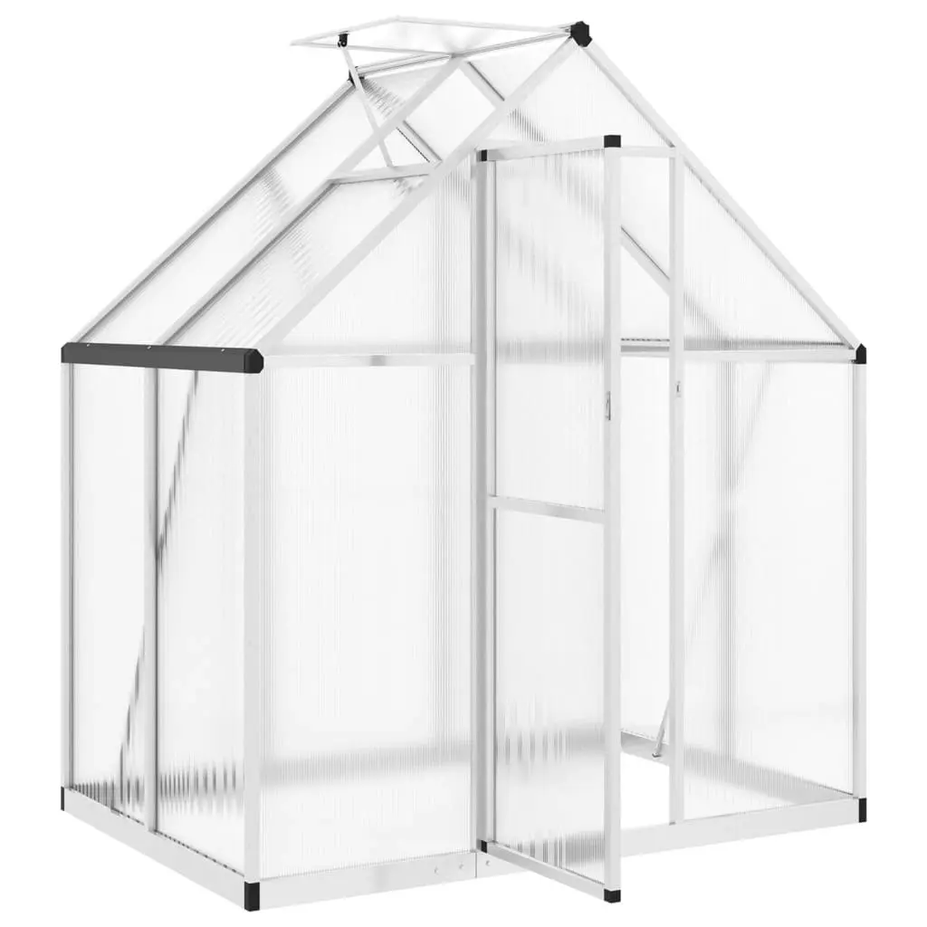 Greenhouse with Base Frame Silver 169x114x195 cm Aluminium 4005822