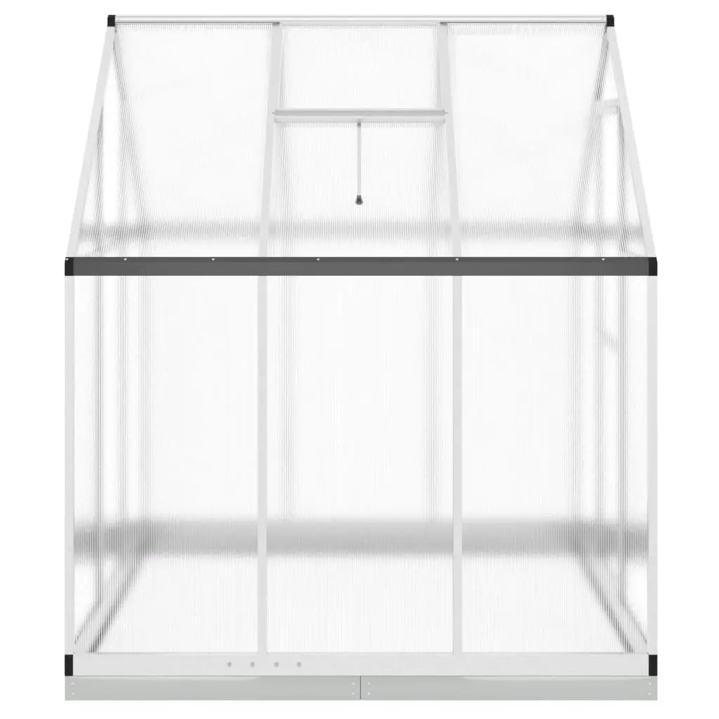 Greenhouse with Base Frame Silver 169x169x202 cm Aluminium 4005831