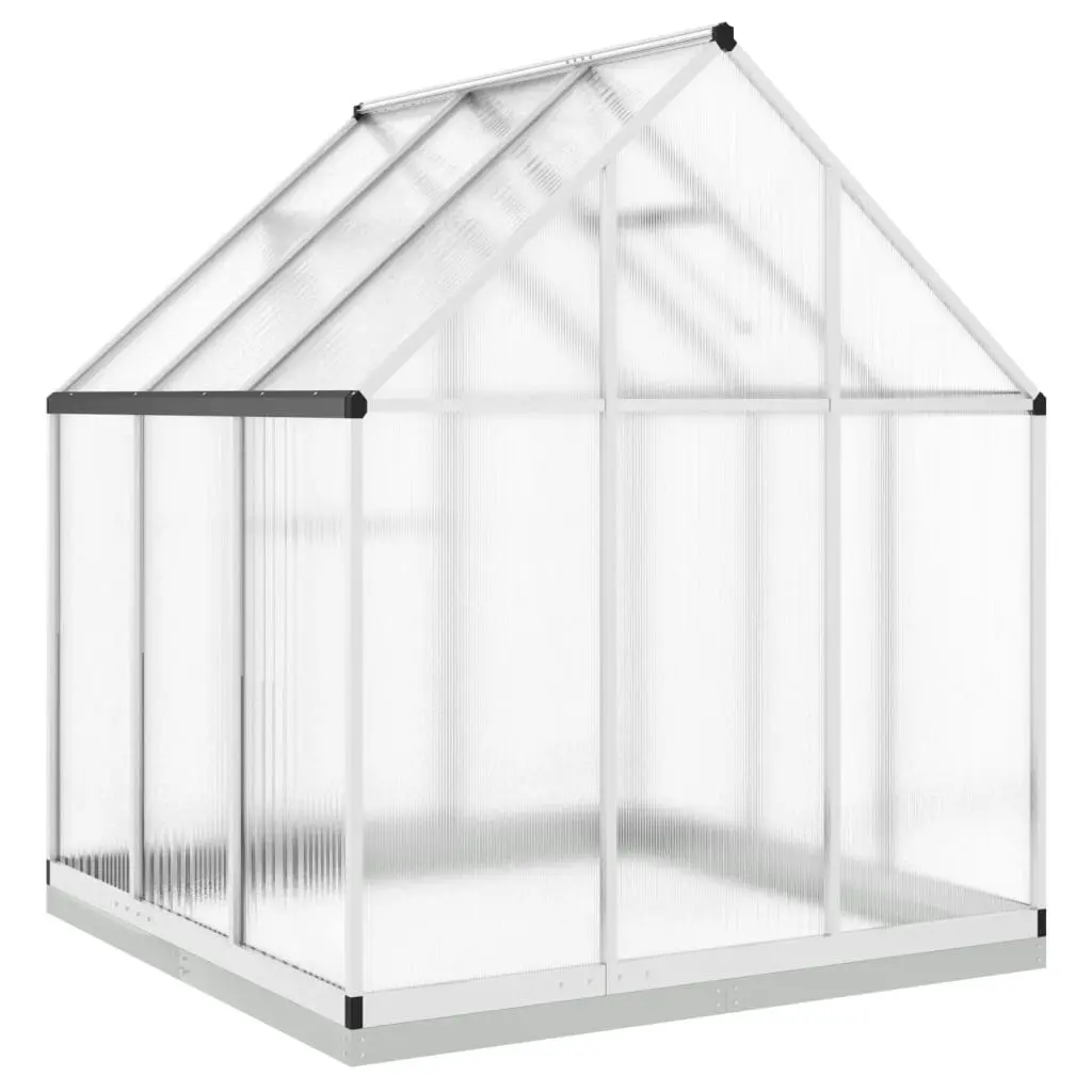 Greenhouse with Base Frame Silver 169x169x202 cm Aluminium 4005831