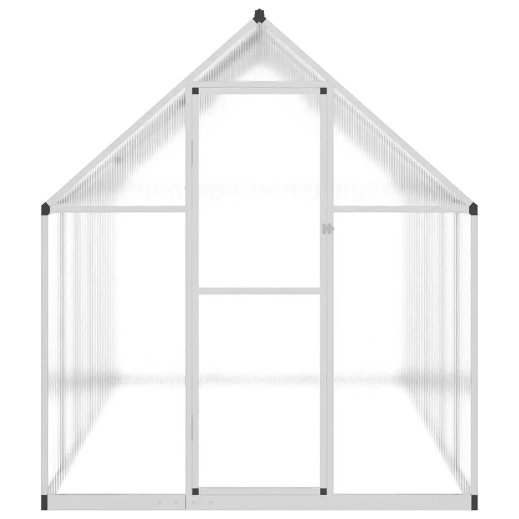 Greenhouse with Base Frame Silver 334x169x195 cm Aluminium 3266326