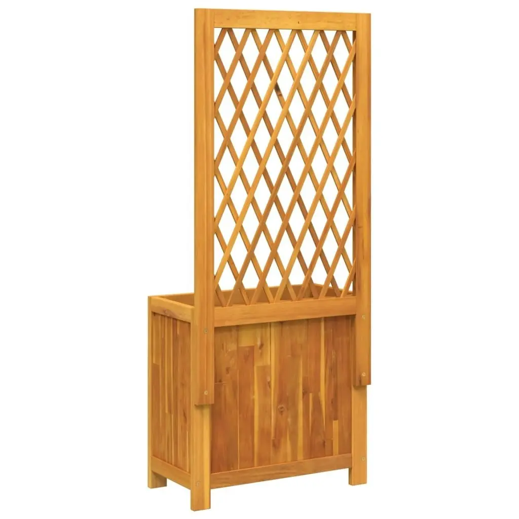 Planter with Trellis 55x29.5x132 cm Solid Wood Acacia 364900