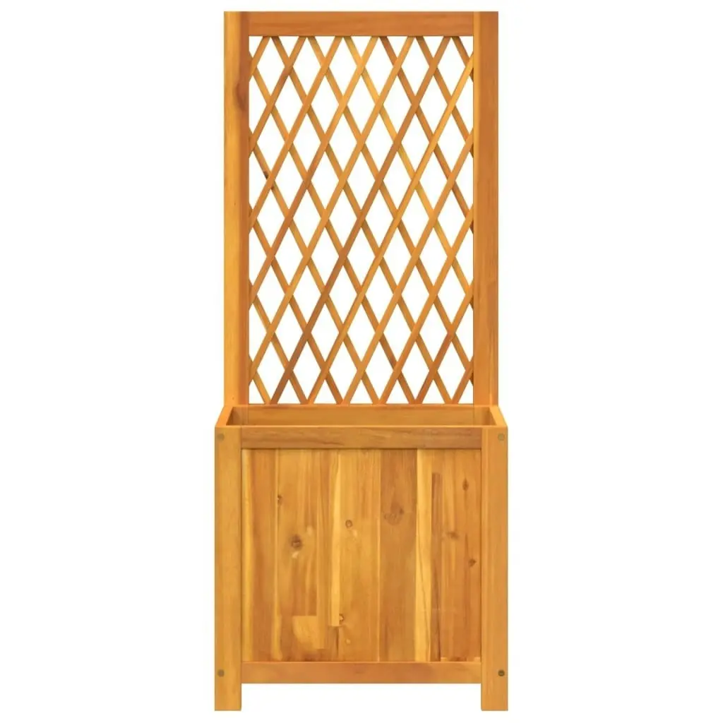 Planter with Trellis 55x29.5x132 cm Solid Wood Acacia 364900