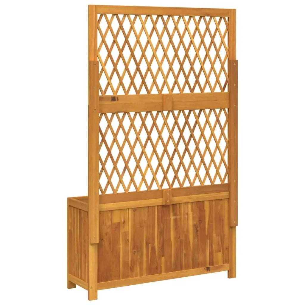 Planter with Trellis 100x32x165 cm Solid Wood Acacia 364901