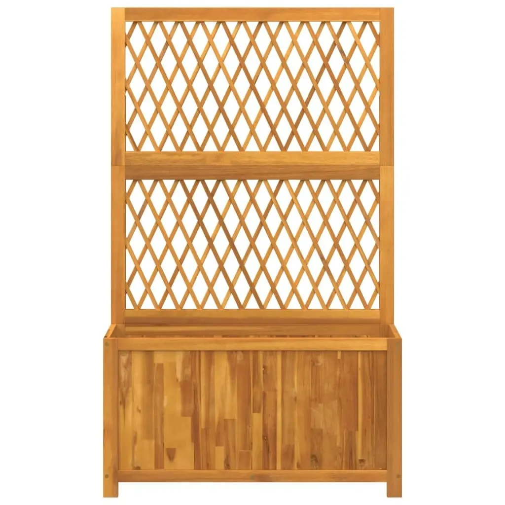 Planter with Trellis 100x32x165 cm Solid Wood Acacia 364901