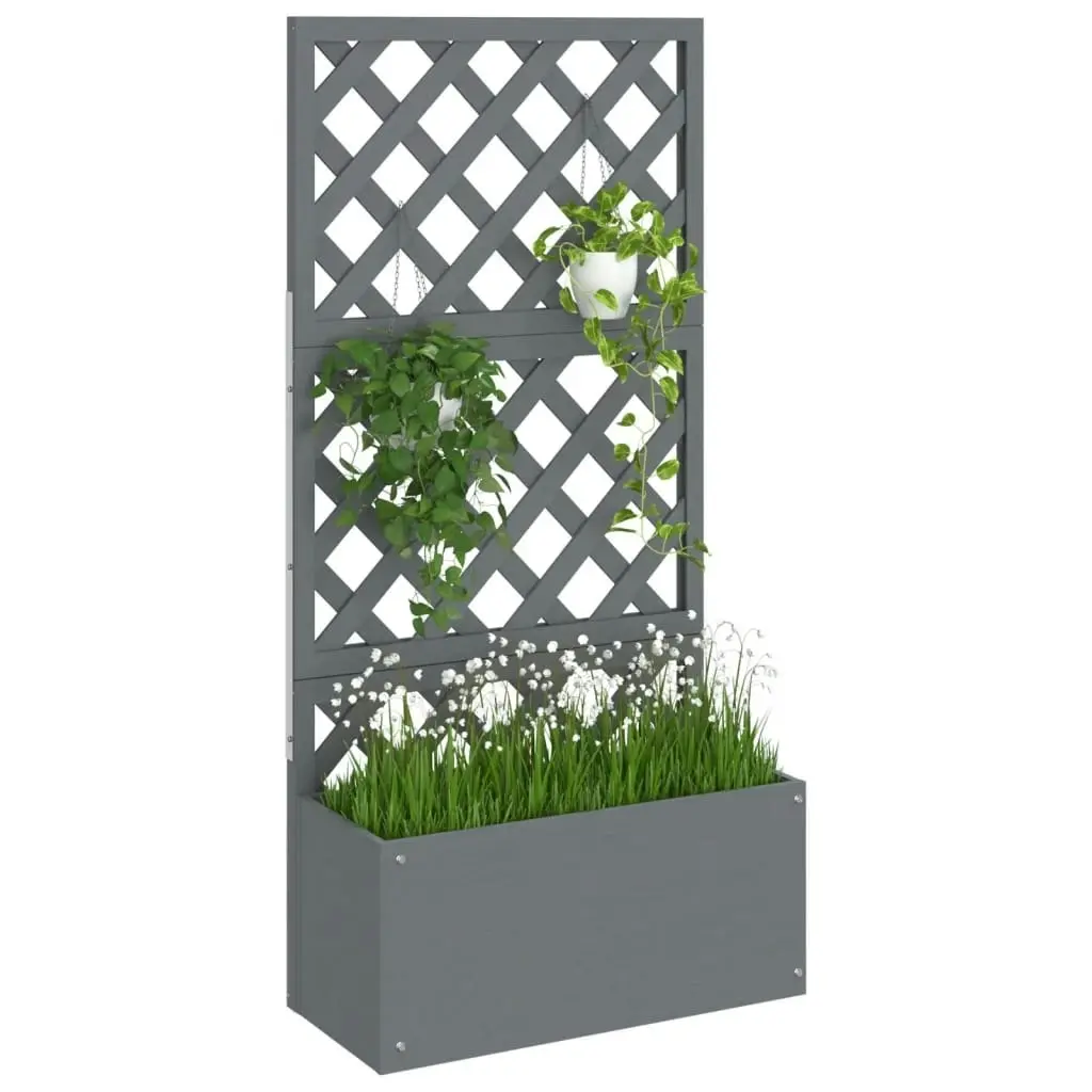 Trellis Planter Grey 65x33x135 cm WPC 362577