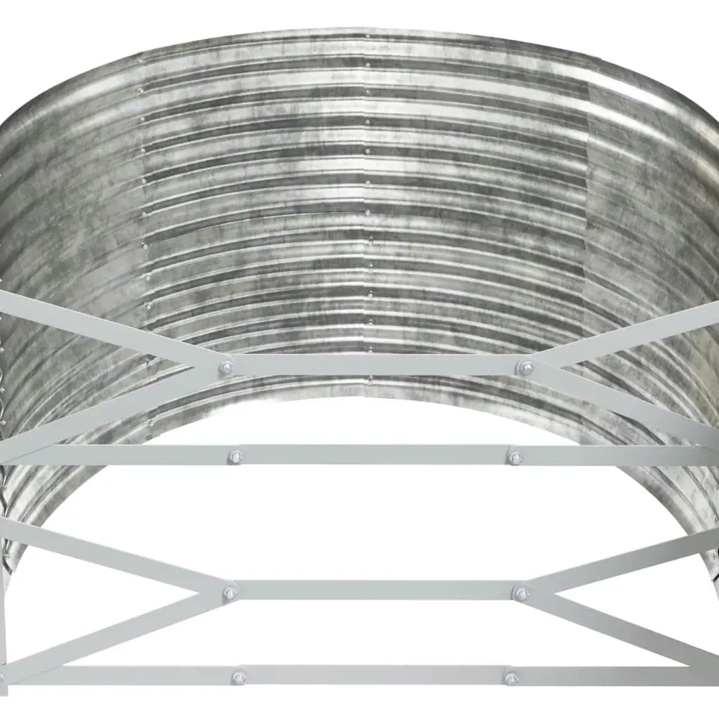 Garden Raised Bed Powder-coated Steel 175x100x68 cm Silver 319062