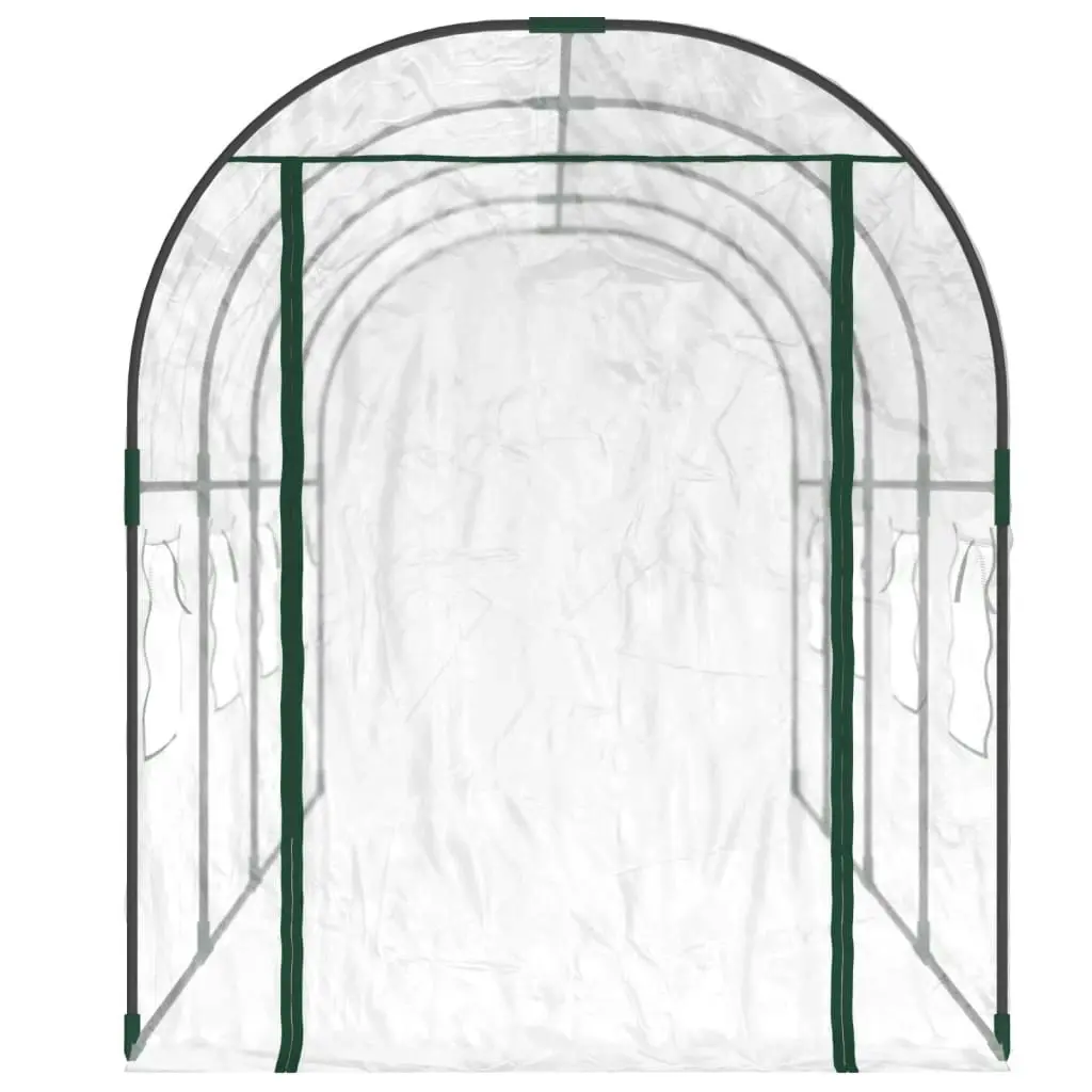 Greenhouse Transparent 160x400x190 cm PVC&Powder-coated Steel 317247