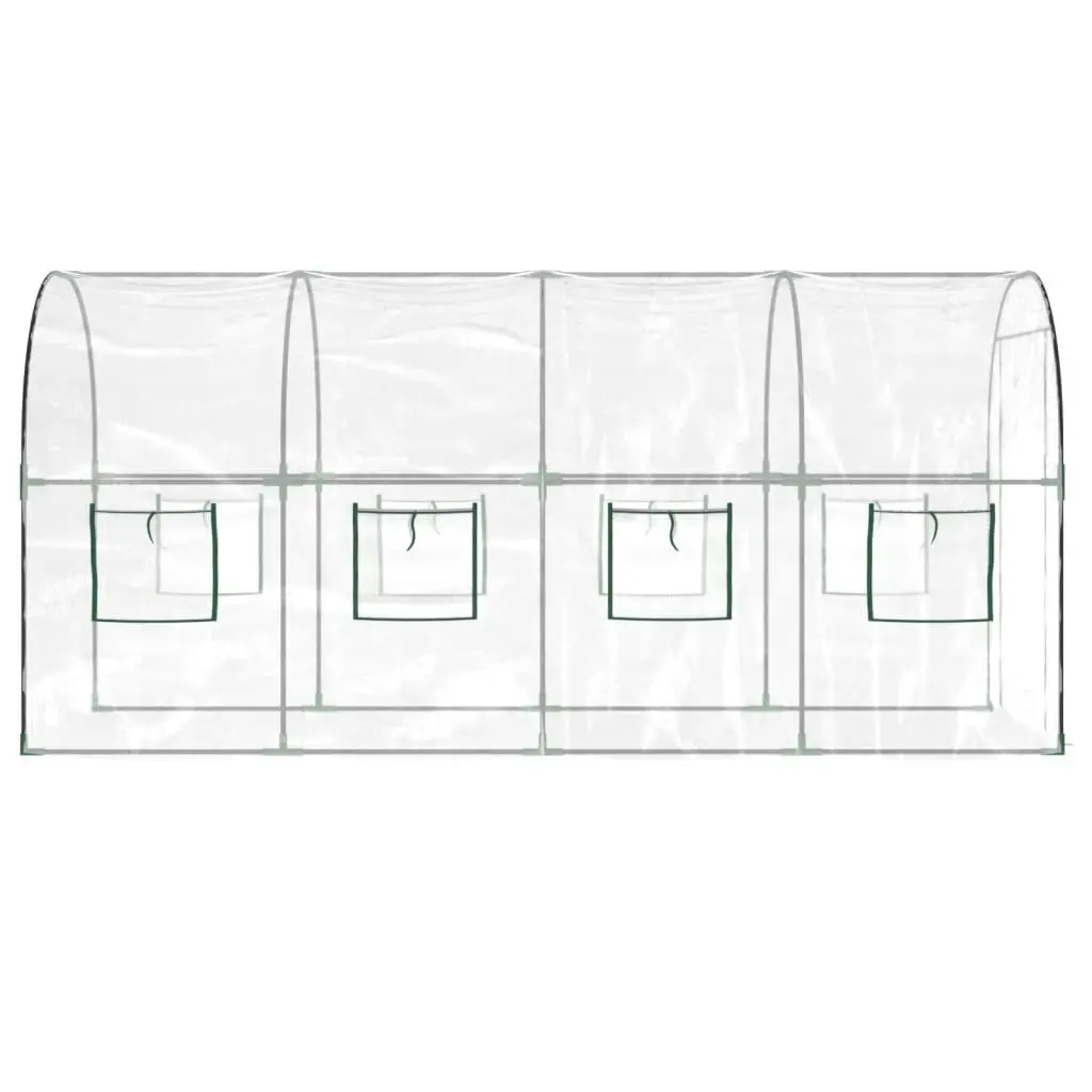 Greenhouse Transparent 160x400x190 cm PVC&Powder-coated Steel 317247