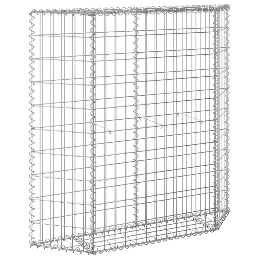 Trapezium Gabion Raised Bed Galvanised Steel 100x20x100 cm 145653