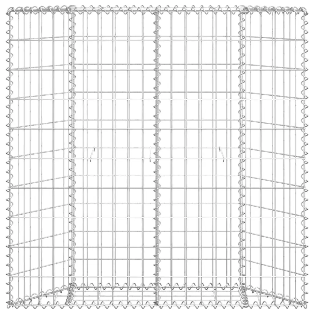 Trapezium Gabion Raised Bed Galvanised Steel 100x20x100 cm 145653