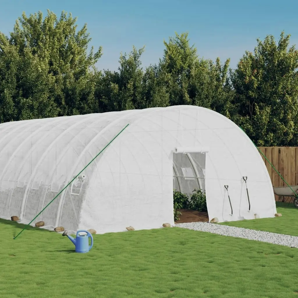 Greenhouse with Steel Frame White 72 mÂ² 12x6x2.85 m 3188120