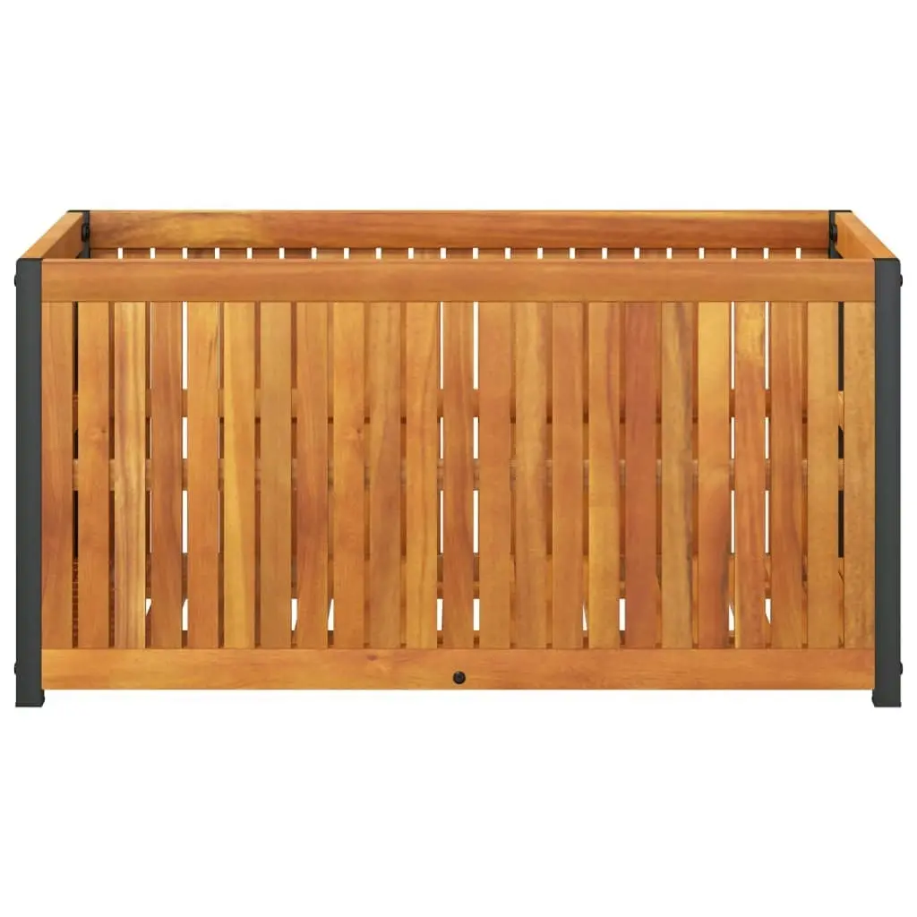 Garden Planter 85x45x44 cm Solid Wood Acacia and Steel 367611