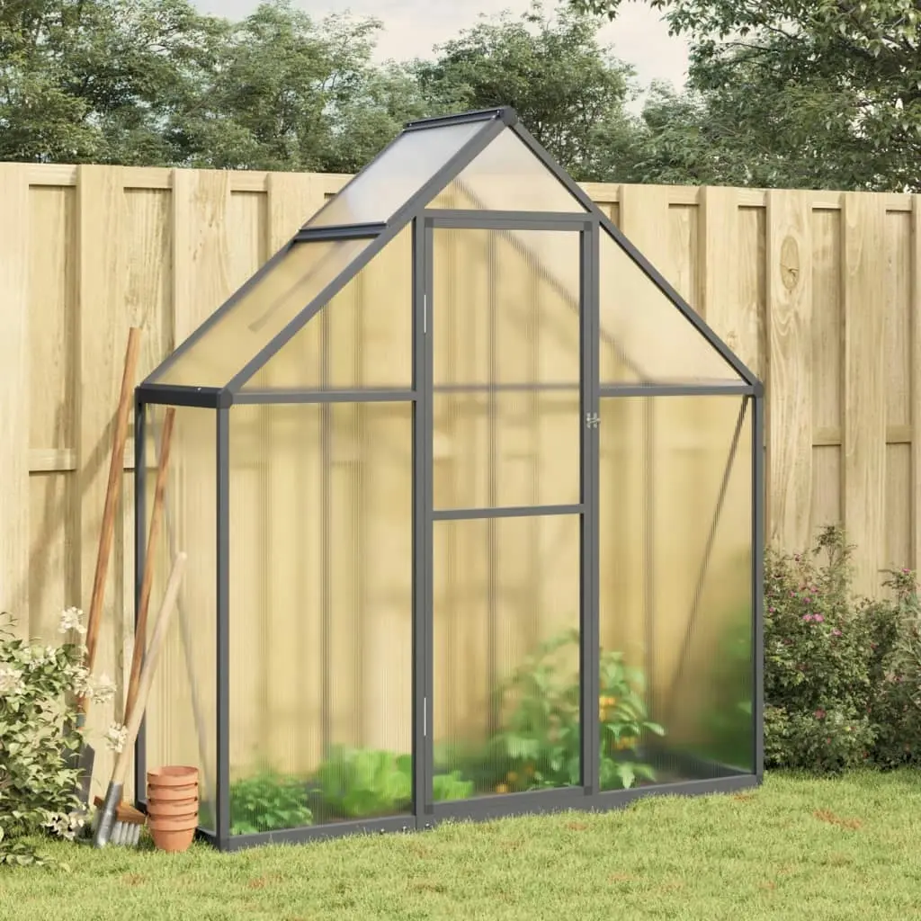 Greenhouse with Base Frame Anthracite 169x58x195 cm Aluminium 4005818