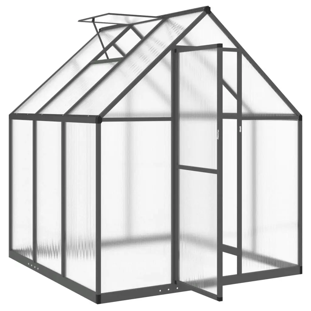 Greenhouse with Base Frame Anthracite 169x169x195 cm Aluminium 4005830