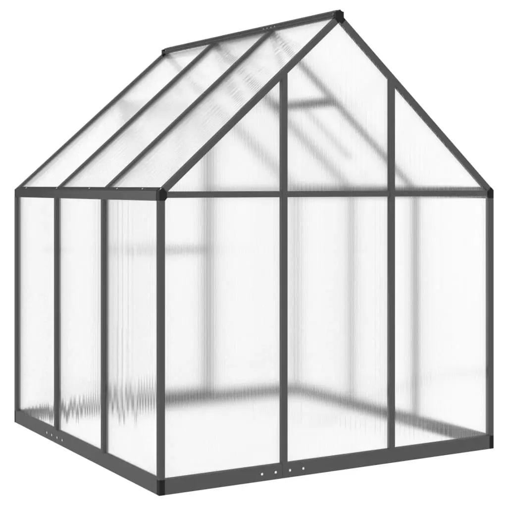 Greenhouse with Base Frame Anthracite 169x169x195 cm Aluminium 4005830