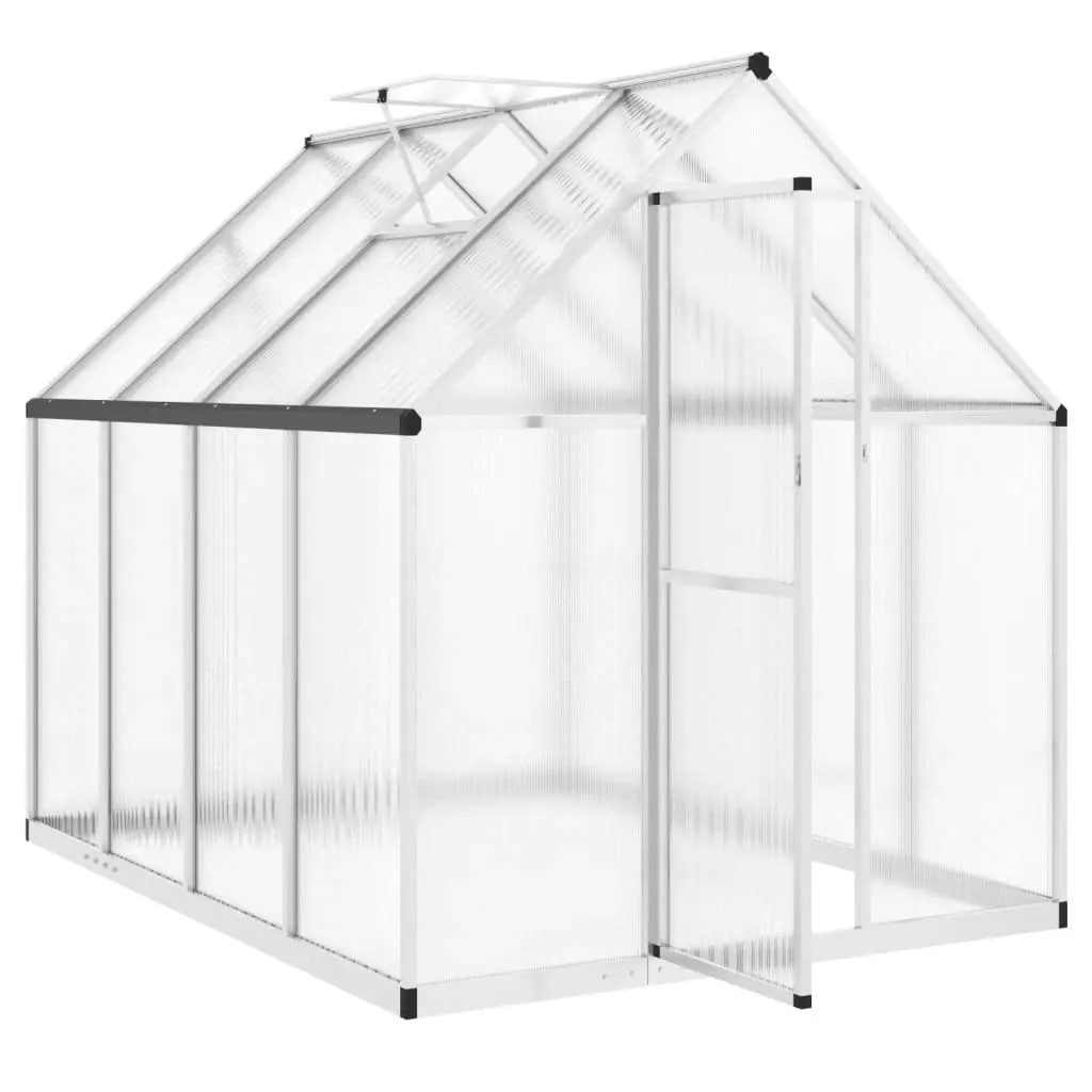 Greenhouse with Base Frame Silver 224x169x195 cm Aluminium 4005834