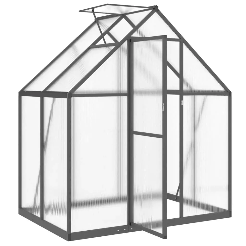 Greenhouse with Base Frame Anthracite 169x114x195 cm Aluminium 4005824