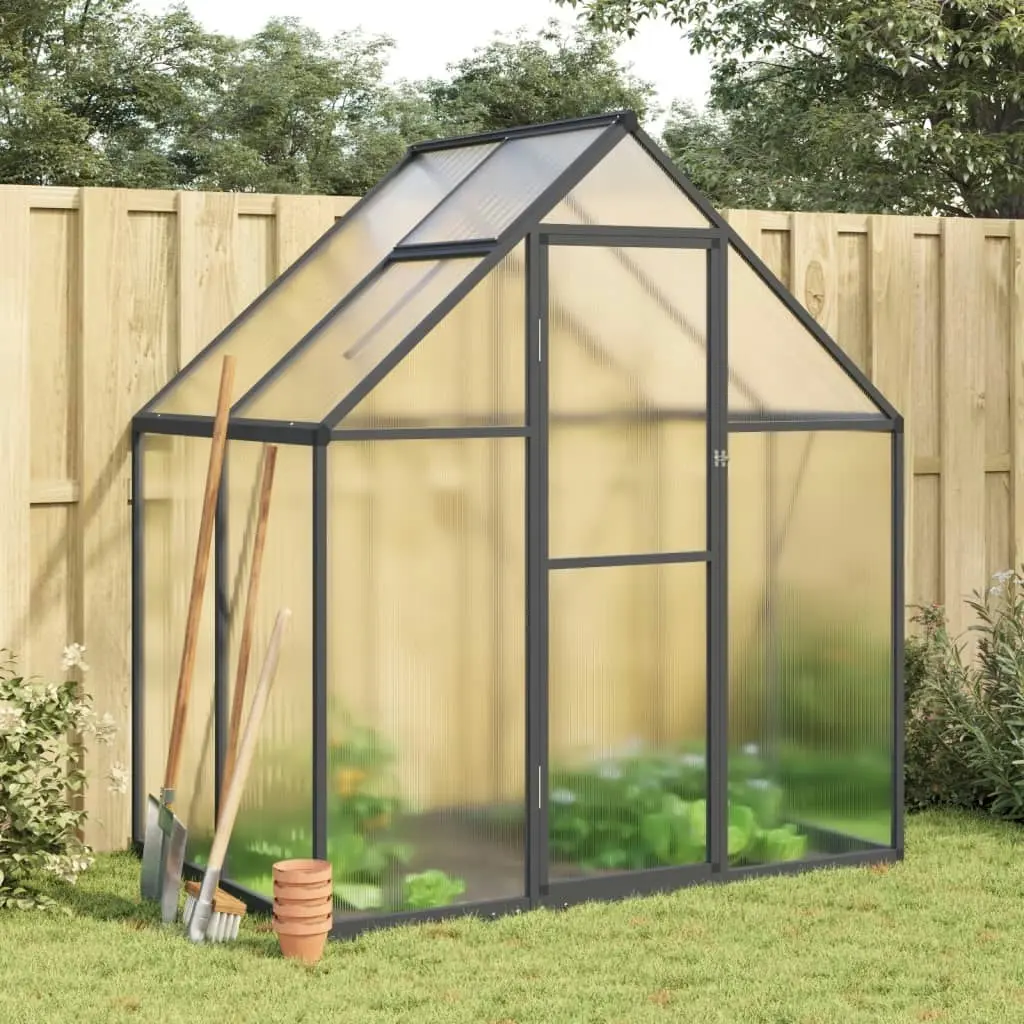 Greenhouse with Base Frame Anthracite 169x114x195 cm Aluminium 4005824