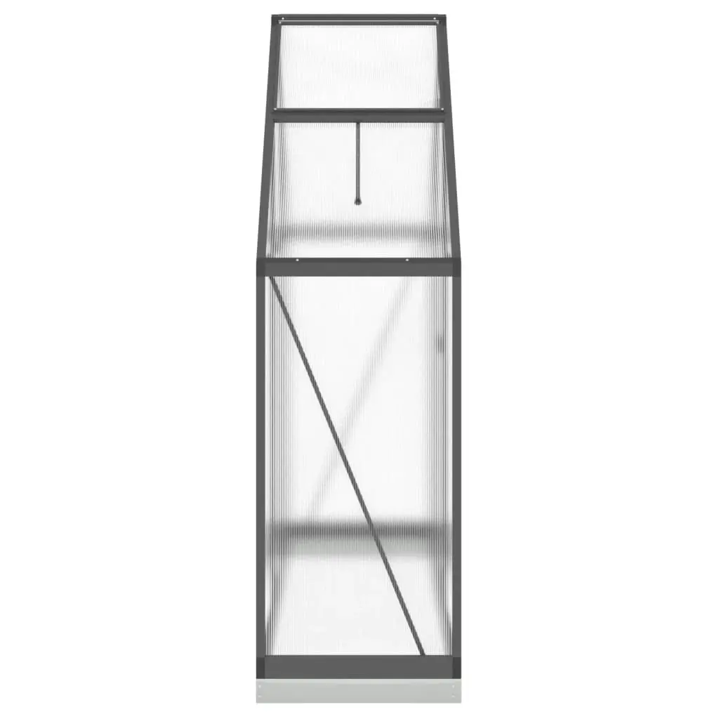 Greenhouse with Base Frame Anthracite 169x58x202 cm Aluminium 4005821