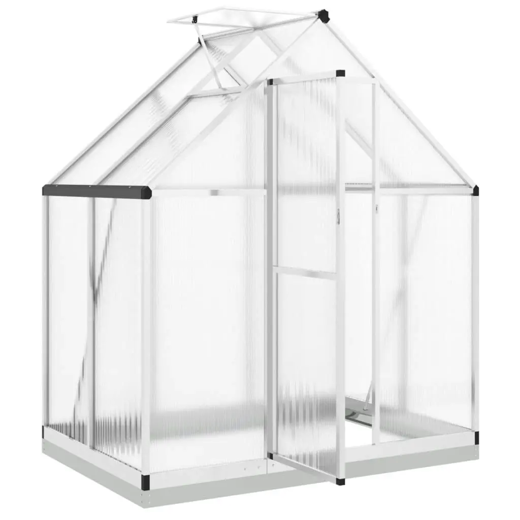 Greenhouse with Base Frame Silver 169x114x202 cm Aluminium 4005825