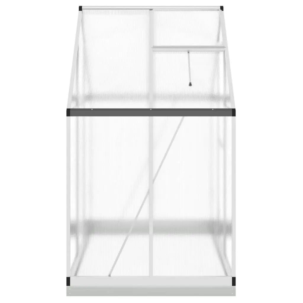 Greenhouse with Base Frame Silver 169x114x202 cm Aluminium 4005825