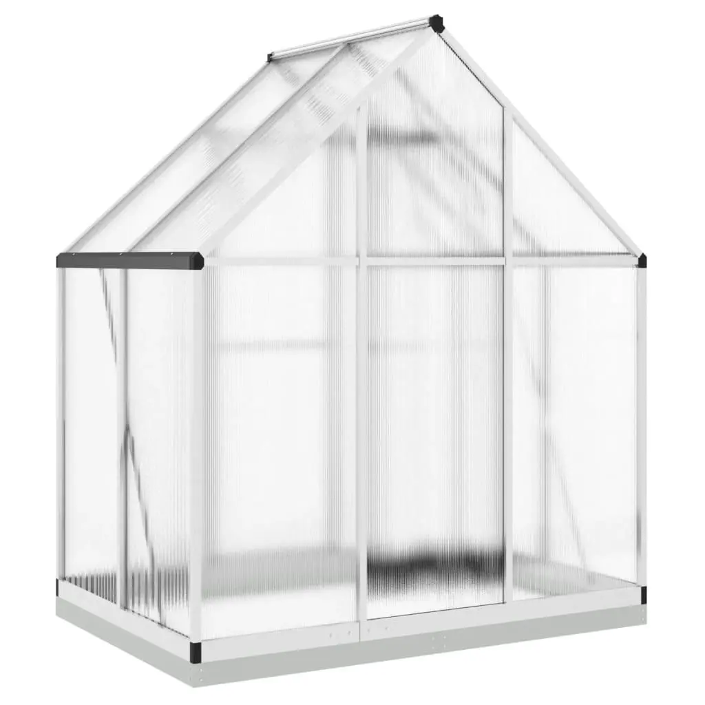 Greenhouse with Base Frame Silver 169x114x202 cm Aluminium 4005825