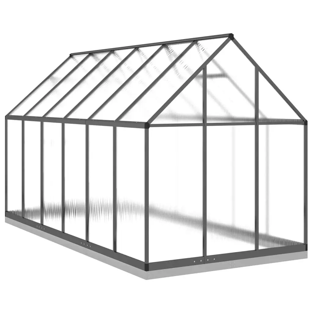 Greenhouse with Base Frame Anthracite 334x169x202 cm Aluminium 3266331