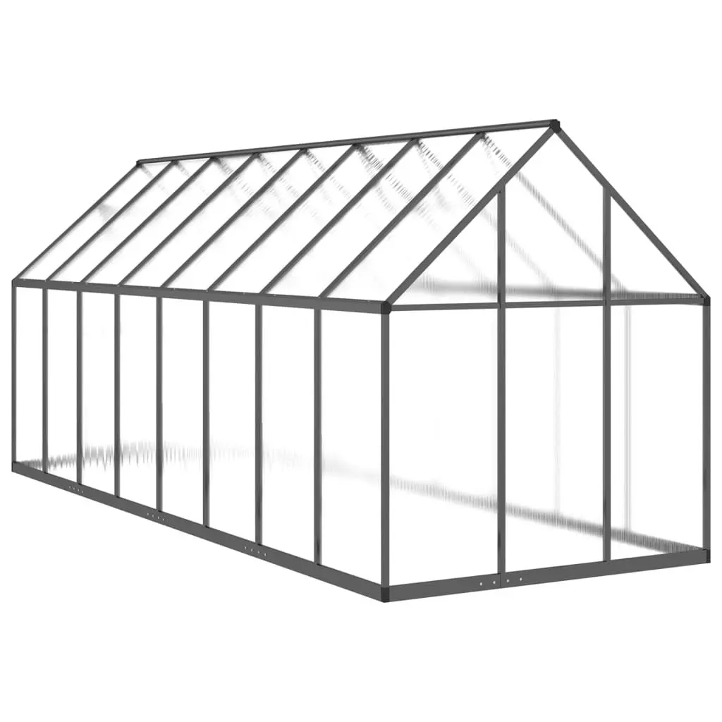 Greenhouse with Base Frame Anthracite 445x169x195 cm Aluminium 3266334