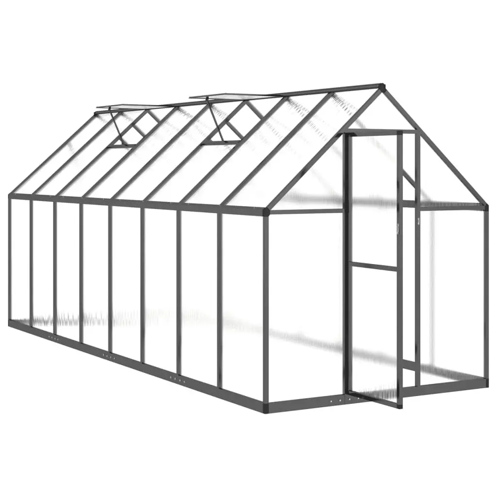 Greenhouse with Base Frame Anthracite 445x169x195 cm Aluminium 3266334