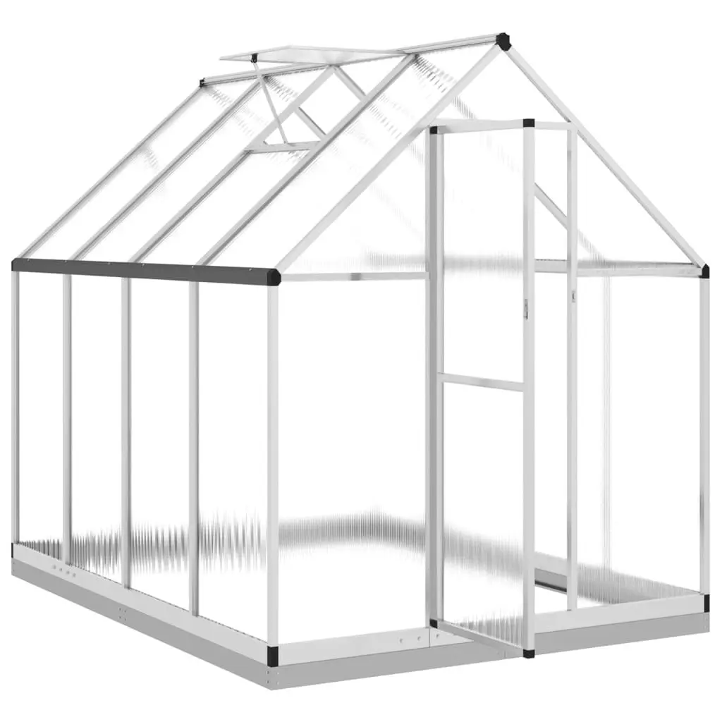 Greenhouse with Base Frame Silver 224x169x202 cm Aluminium 3266323