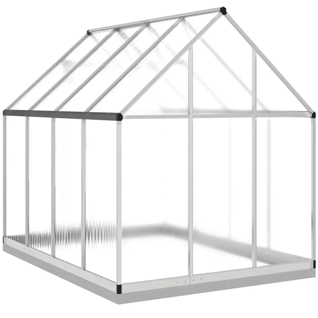 Greenhouse with Base Frame Silver 224x169x202 cm Aluminium 3266323