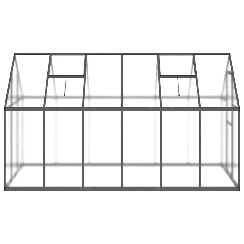 Greenhouse with Base Frame Anthracite 334x169x195 cm Aluminium 3266328