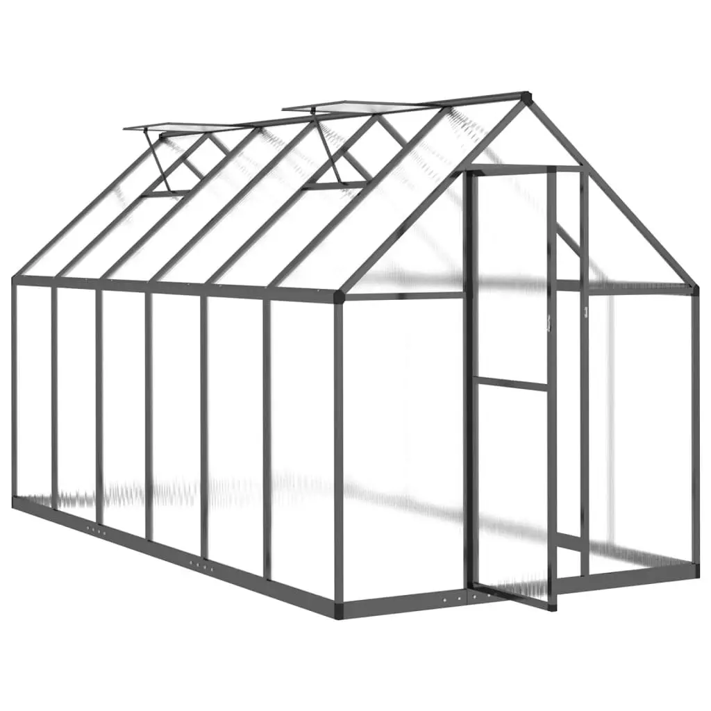 Greenhouse with Base Frame Anthracite 334x169x195 cm Aluminium 3266328