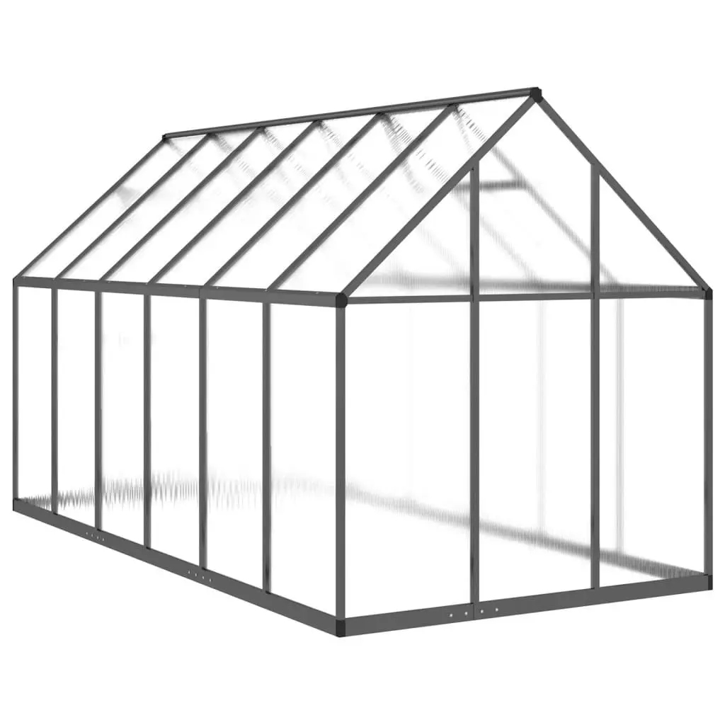 Greenhouse with Base Frame Anthracite 334x169x195 cm Aluminium 3266328