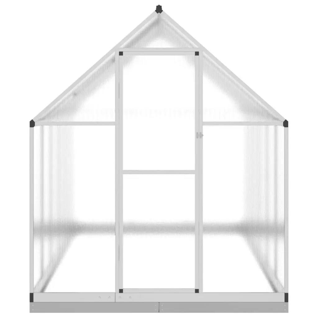 Greenhouse with Base Frame Silver 334x169x202 cm Aluminium 3266329