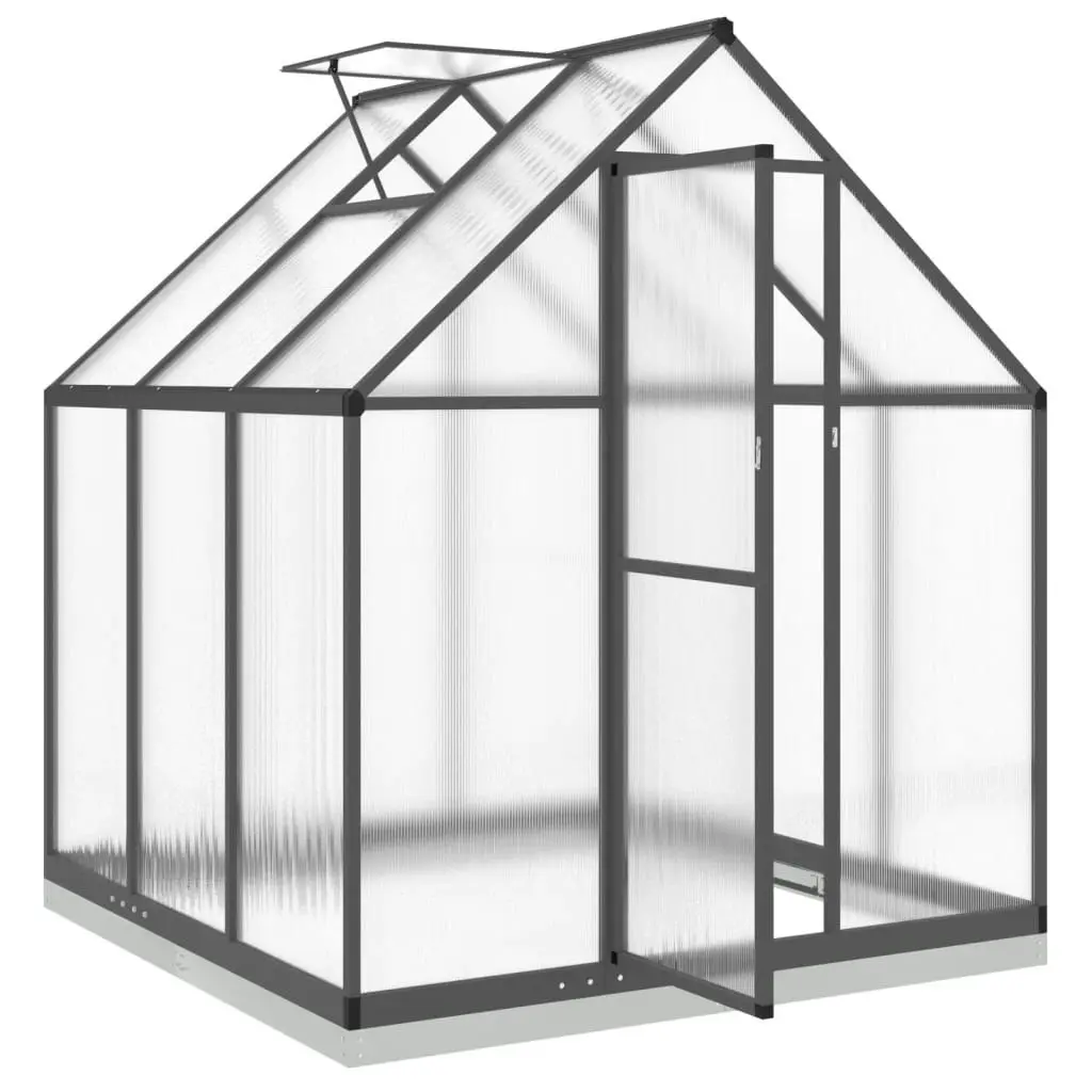 Greenhouse with Base Frame Anthracite 169x169x202 cm Aluminium 4005833