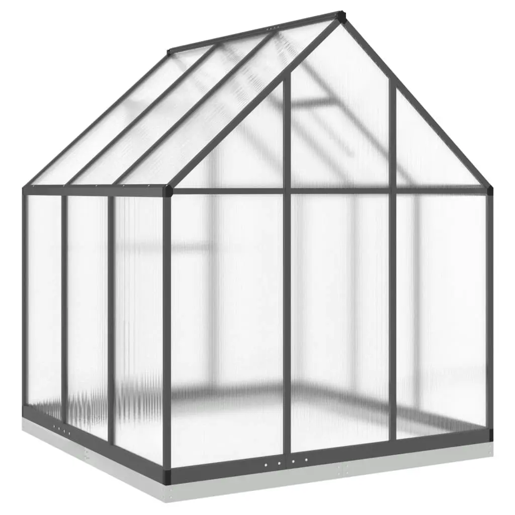 Greenhouse with Base Frame Anthracite 169x169x202 cm Aluminium 4005833