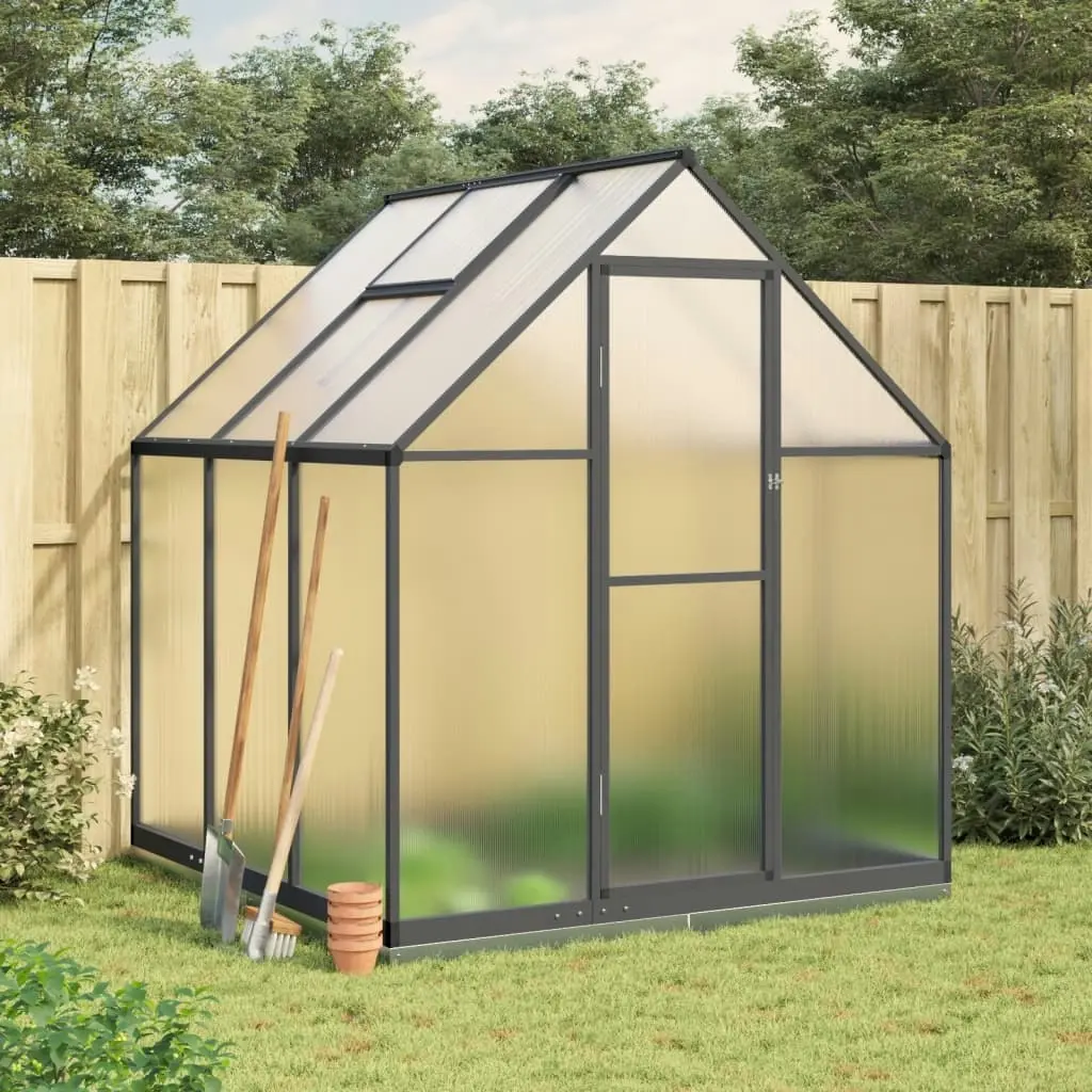 Greenhouse with Base Frame Anthracite 169x169x202 cm Aluminium 4005833