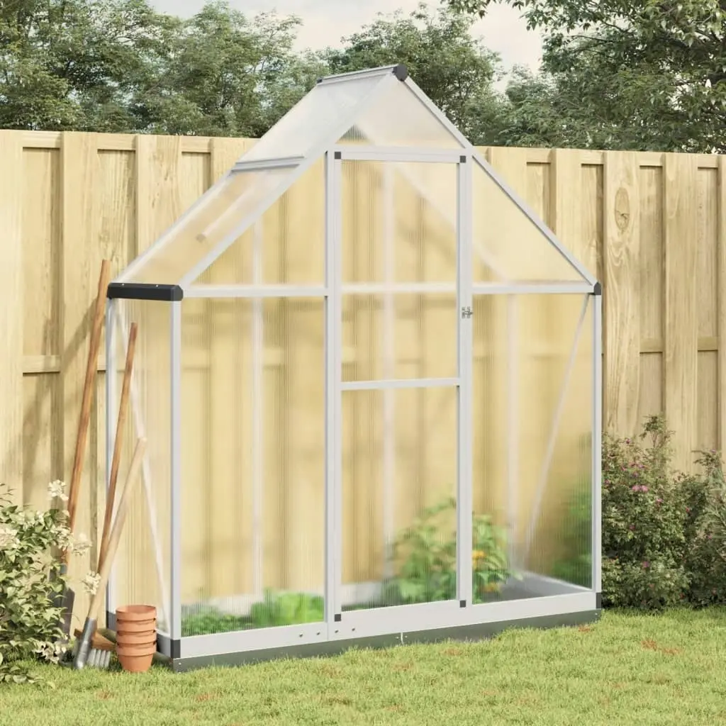 Greenhouse with Base Frame Silver 169x58x202 cm Aluminium 4005819