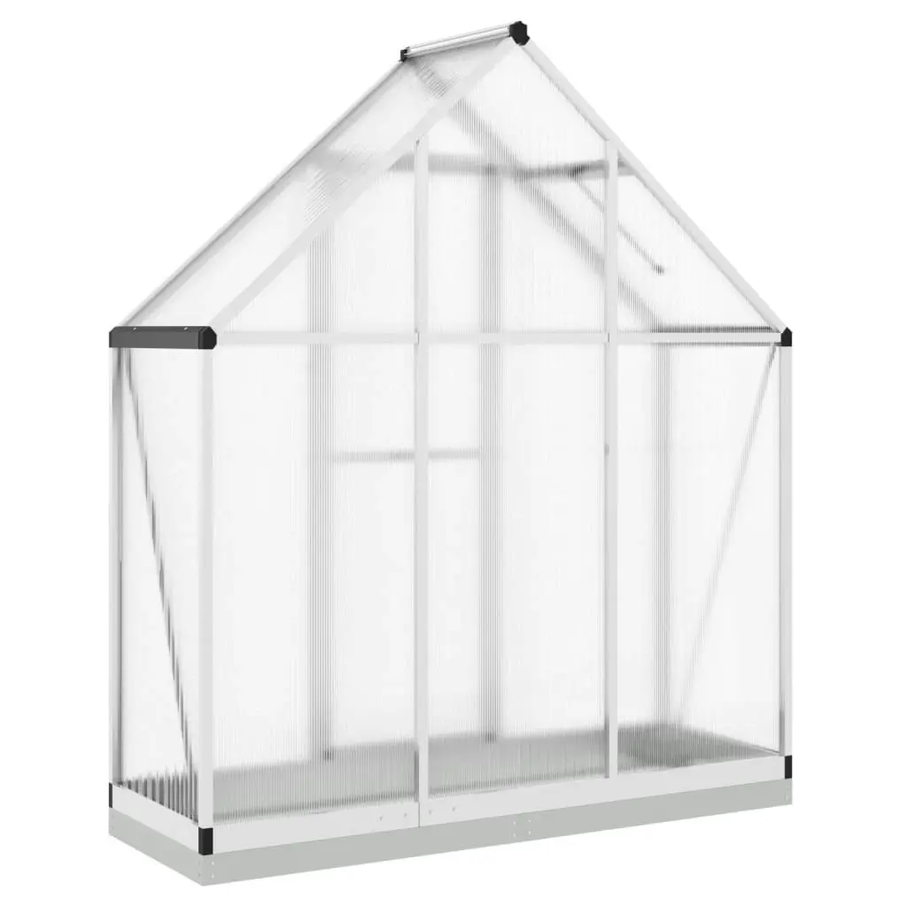 Greenhouse with Base Frame Silver 169x58x202 cm Aluminium 4005819