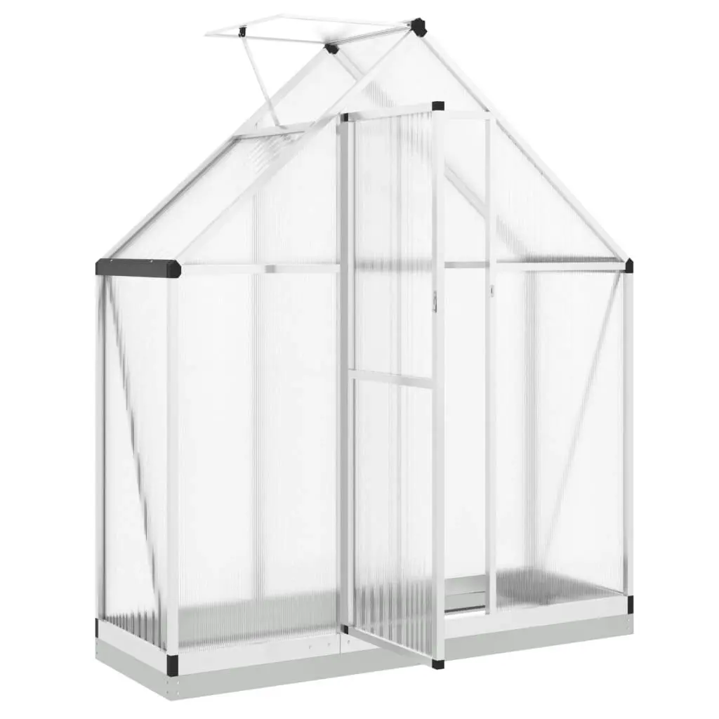 Greenhouse with Base Frame Silver 169x58x202 cm Aluminium 4005819