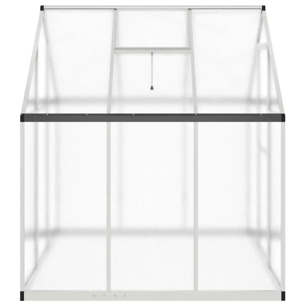 Greenhouse with Base Frame Silver 169x169x195 cm Aluminium 4005828