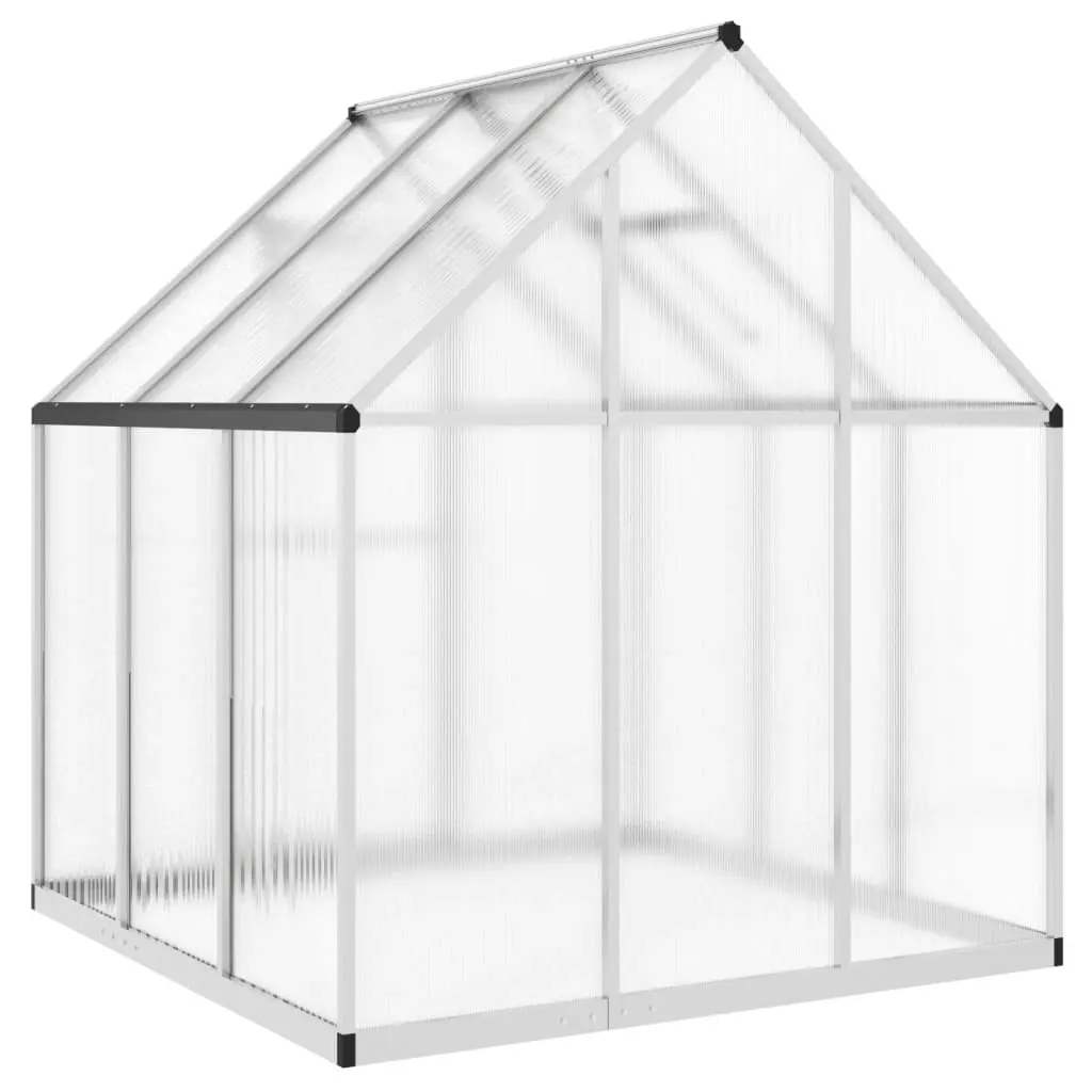 Greenhouse with Base Frame Silver 169x169x195 cm Aluminium 4005828