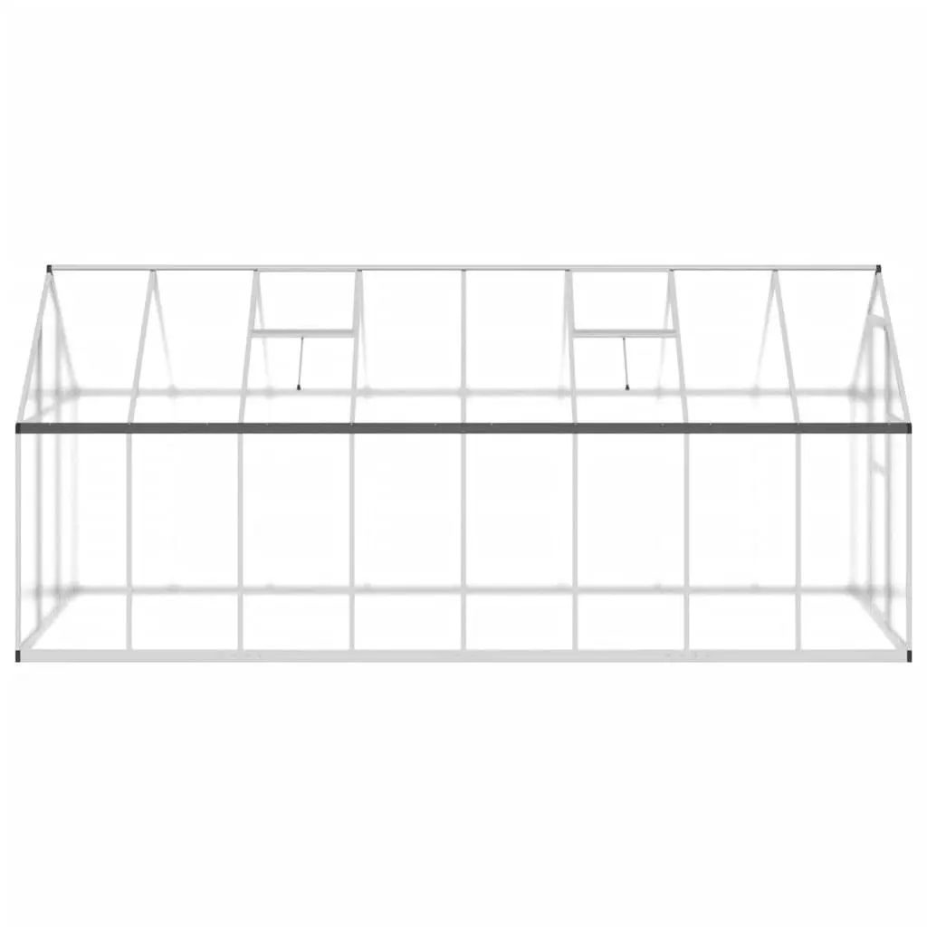 Greenhouse with Base Frame Silver 445x169x195 cm Aluminium 3266332